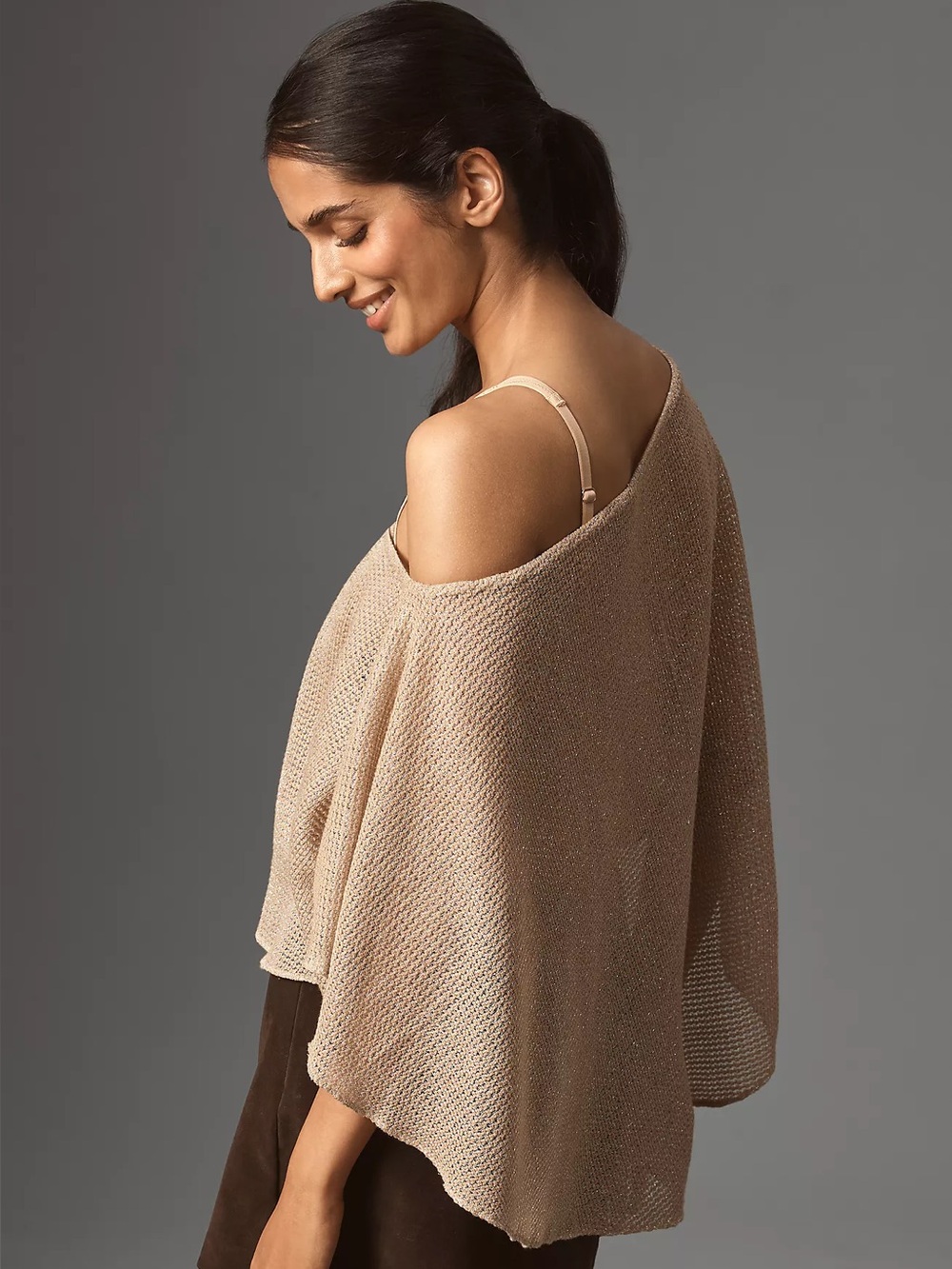 Anthropologie Ollari Lurex Poncho - Picture 5 of 5